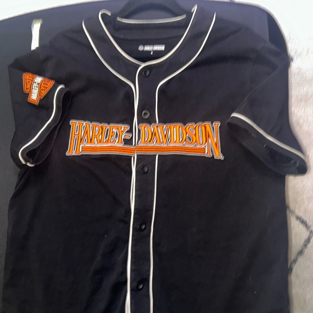 Harley-Davidson Black Jersey with White Trim